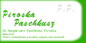 piroska paschkusz business card